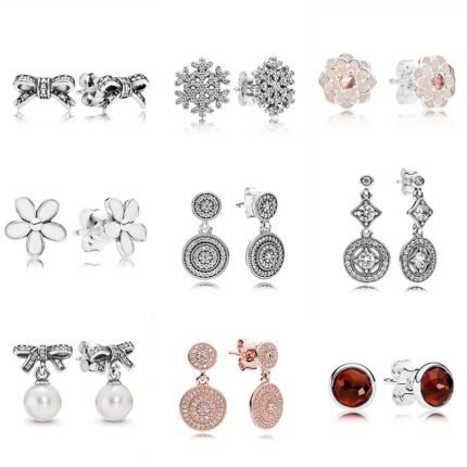 Fashionable and high-end 925 silver bow earrings and other styles to choose from