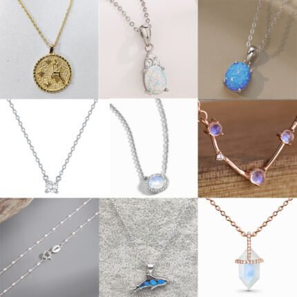 2024 New Elegant Sapphire Silver Pendant Necklace