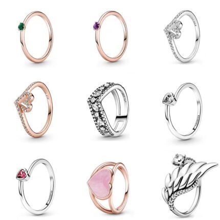 Fashionable 925 silver creative design diamond studded ring with diverse styles