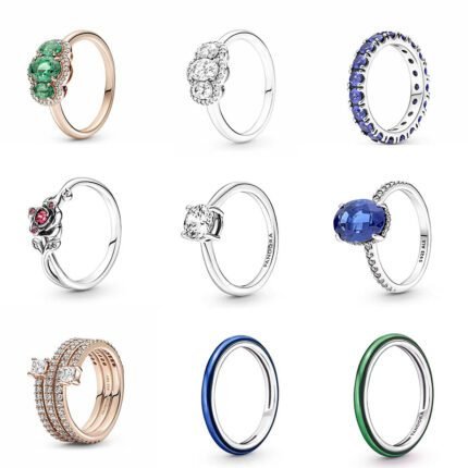 Various styles including high-quality 925 silver three stone rings with niche designs