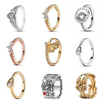 New design 925 silver high-quality ginkgo leaf diamond inlaid ring, multiple styles available