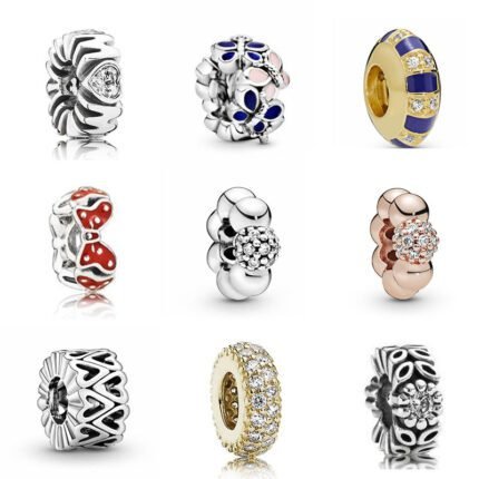 Fashionable and unique style 925 silver zircon spacers, can be freely matched