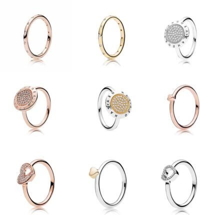 2024 new 925 silver minimalist heart-shaped hollow ring and sunflower ring with various styles to choose from