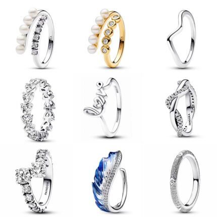 Hot selling 925 silver high-quality sparkling pearl ring, available in various styles