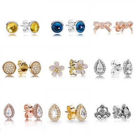 925 silver zircon earrings with a niche style, available in multiple styles