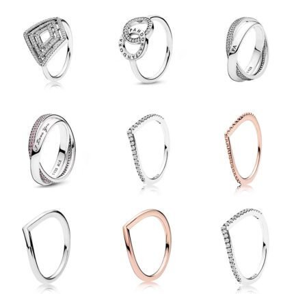 A niche design 925 silver multi circle zircon ring with multiple styles to choose from