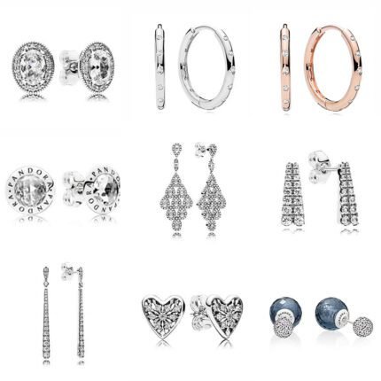 Exquisite 925 silver zircon earrings with a niche design, full of personality