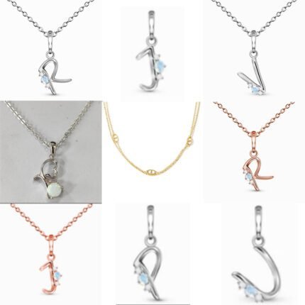 2024 New Silver Chain Inlaid with White Gemstone Fashion Pendant Necklace