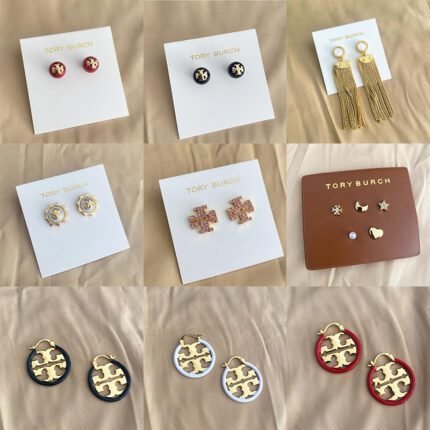 Golden tassel double T earrings, multi-color round bead double T earrings, pink zircon double T earrings