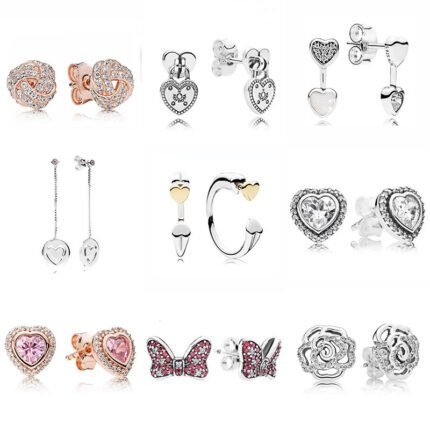 New 925 silver exquisite zircon earrings, diverse styles