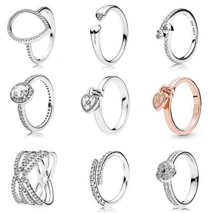 Minimalist 925 silver heart-shaped padlock ring and multiple other styles to choose from