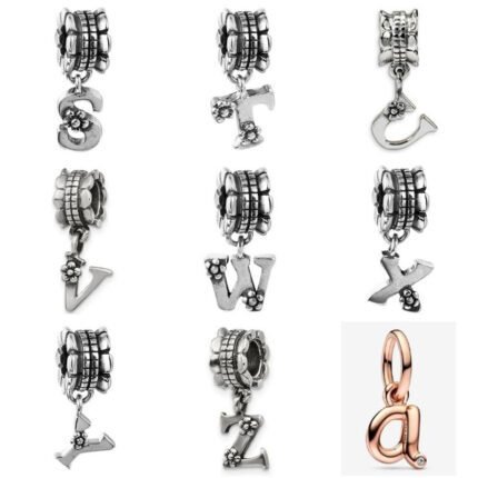 Exquisite and practical 925 silver high-quality 26 letter series pendant