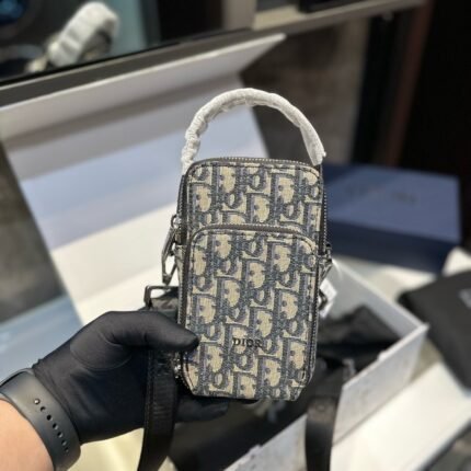 New fashion trend blue canvas diagonal cross bag