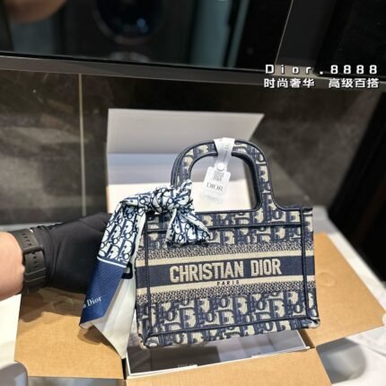 Jacquard tote bag shopping bag, small size exquisite and stylish