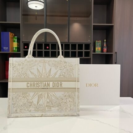 White jacquard tote bag shopping bag, small size exquisite and stylish