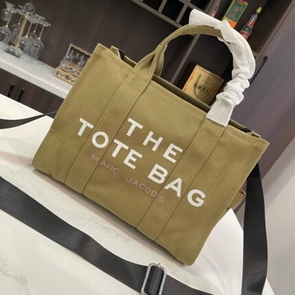 New high-end trendy canvas large capacity brown tote bag, suitable for daily travel and gatherings
