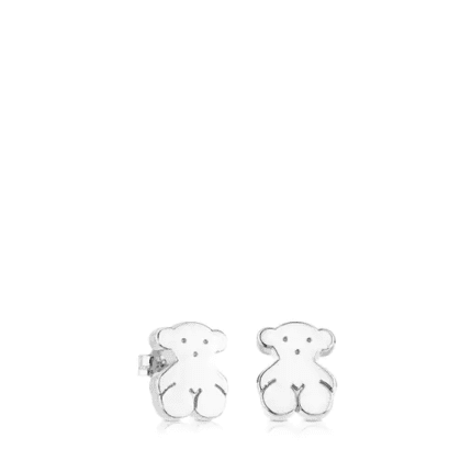 Silver Sweet Dolls bear Earrings  JX-ED-423