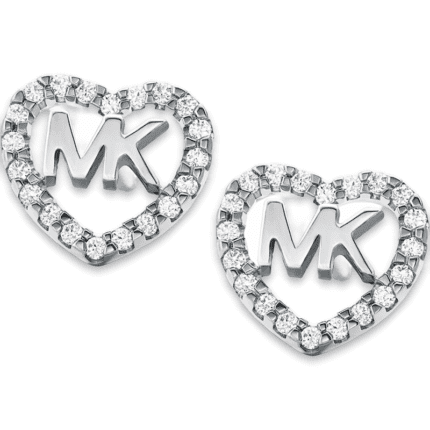 925 sterling silver MK love heart earrings zircon three color earrings high quality
