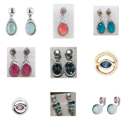 2025 New Versatile High Quality Fashion Multi Color Elliptical Zircon Earrings