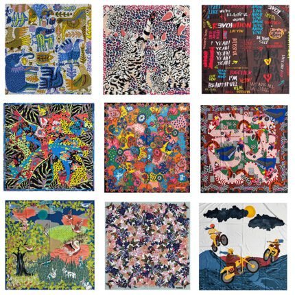 Fashionable and high-quality women's multiple personalized and trendy printed pattern scarves and large square scarves