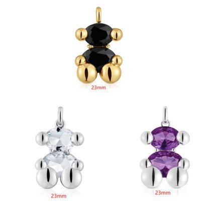 Fashion Spanish bear pendant copper material men and women all-match 23mm