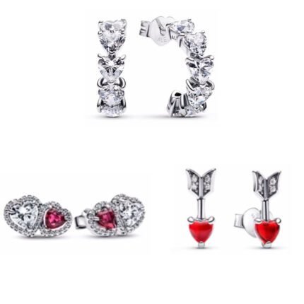 Fashionable new high-end heart-shaped earrings for men and women, suitable for daily gatherings