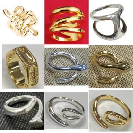 2025 New Fashionable and Versatile Serpentine Ring with Opening Ring, Suitable for Daily Travel and Gatherings