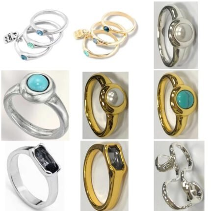 2025 new fashionable niche three ring detachable ring, multi-color zircon simple zircon ring, personalized finger ring, suitable for daily travel and gatherings