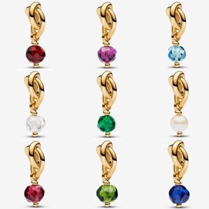 2025 new fashionable and versatile 925 silver temperament circular pendant accessory December birthstone