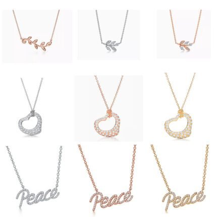 New fashion design unique love tree branch letter shape pendant necklace jewelry