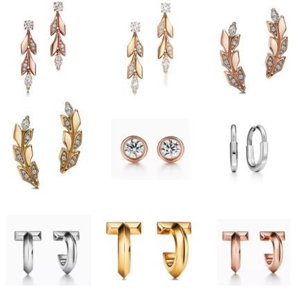 New fashion leaf letter shape earrings for men and women