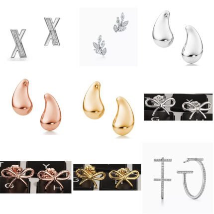 New fashion water drop leaf letter shape earrings for men and women