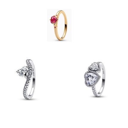 2025 new men's and women's rings heart shape high-end jewelry suitable for daily gatherings