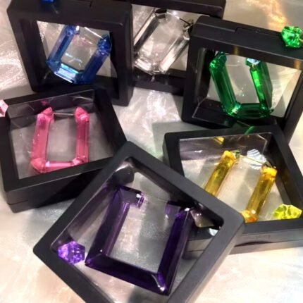 Lucent Large Hoop Earrings Masterpiece, Octagonal/Pendientes de aro grandes Lucent Masterpiece, octogonales