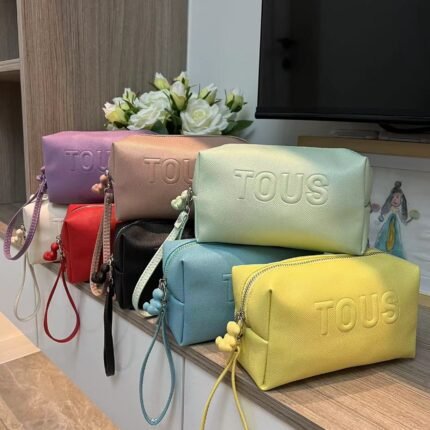 tous macaron color cosmetic bag-Bolsa de cosméticos con todos los colores macaron