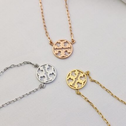 TB European and American Fashion Commuter Exquisite Smooth Letter Pendant Necklace Simple and Personalized Clavicle Chain