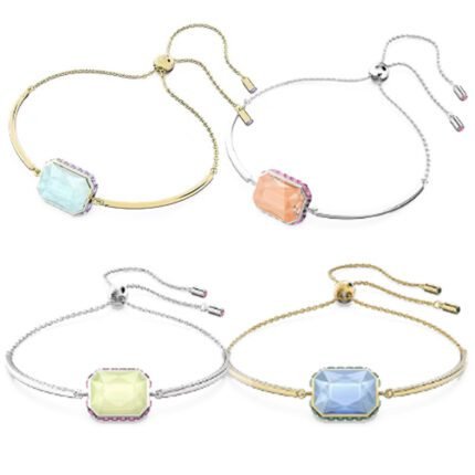 SWA multi-faceted crystal bracelet for women Morandi color diamond rhodium-Pulsera SWA de cristal multifacético para mujer Morandi color diamante rodio