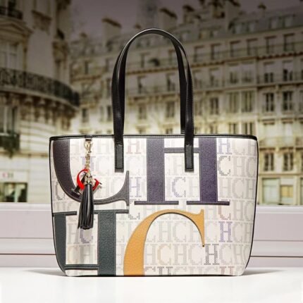 CHHC Color Large Logo Bag for Women 2024 New Versatile Large Bag Shoulder Bag Fashion Large Capacity Underarm Bag