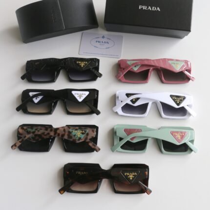 Prada's trendy rectangular sunglasses are a bestseller