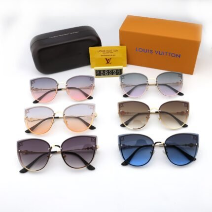 LV frameless fashionable women's sunglasses with colored one-piece lenses