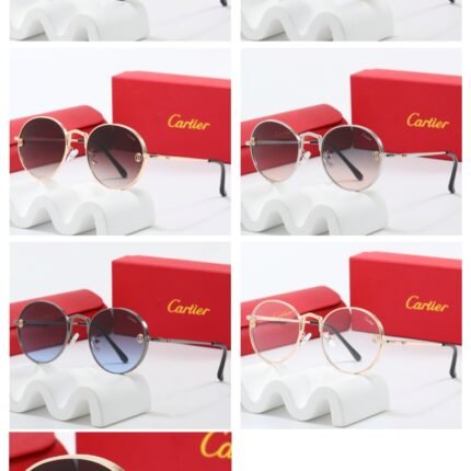 Cartier round sunglasses: retro elegance, multi-color interpretation of luxury fashion