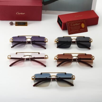 Cartier frameless sunglasses: colorful gradient, showing luxury personality