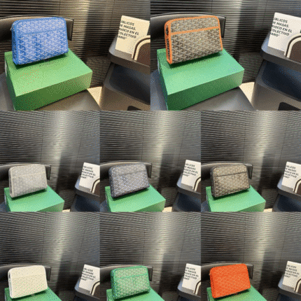 Goyard Zip Pouch: Signature Chevron Print with Practical Design (25×19cm)