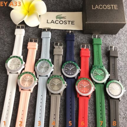 Lacoste LA A33 Series Watches: Vibrant Sporty Design with Signature Crocodile Style