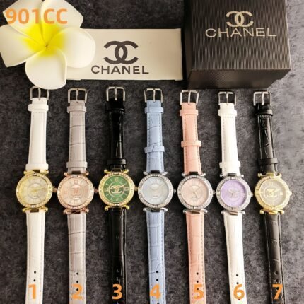 Chanel 901CC Series Watches: Elegant Circular Design with Colorful Leather Straps & Crystal-Accented Luxury