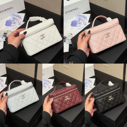 Chanel Quilted Caviar Leather Vanity Bag: Luxe Caviar Leather with Signature CC Hardware (19×13cm)