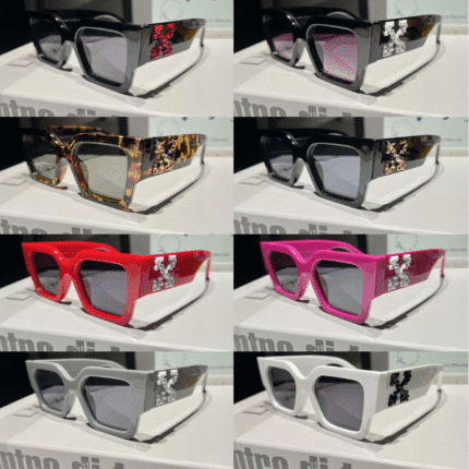 Off - White Embellished Square - Frame Sunglasses, Vibrant Colors & Unique Details
