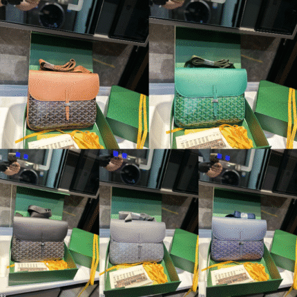 Goyard Messenger Bag: Signature Chevron Print with Sophisticated Flap Design (32×25cm)