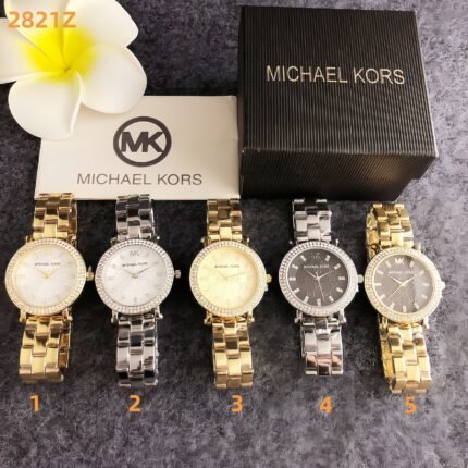 Michael Kors 2821Z Series Watches: Glamorous Circular Design with Sparkling Crystal Accents