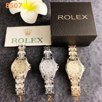 Rolex 8507 Series Watches: Glamorous Circular Design with Sparkling Crystal & Distinctive Numeral Dial Luxury